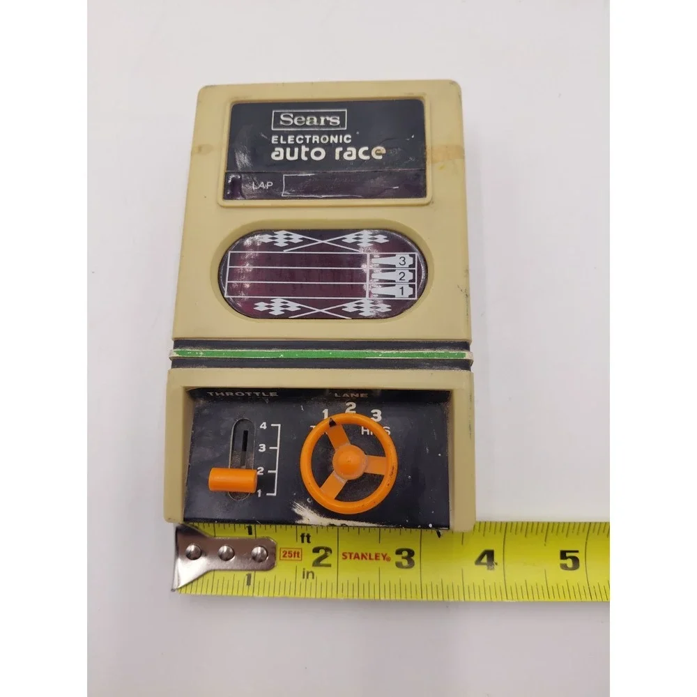 Vtg Sears Electronic Auto Race Handheld Game Read